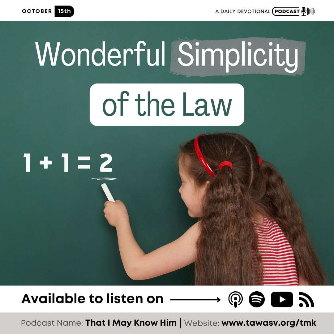 Wonderful Simplicity of the Law, October 15 episode artwork
