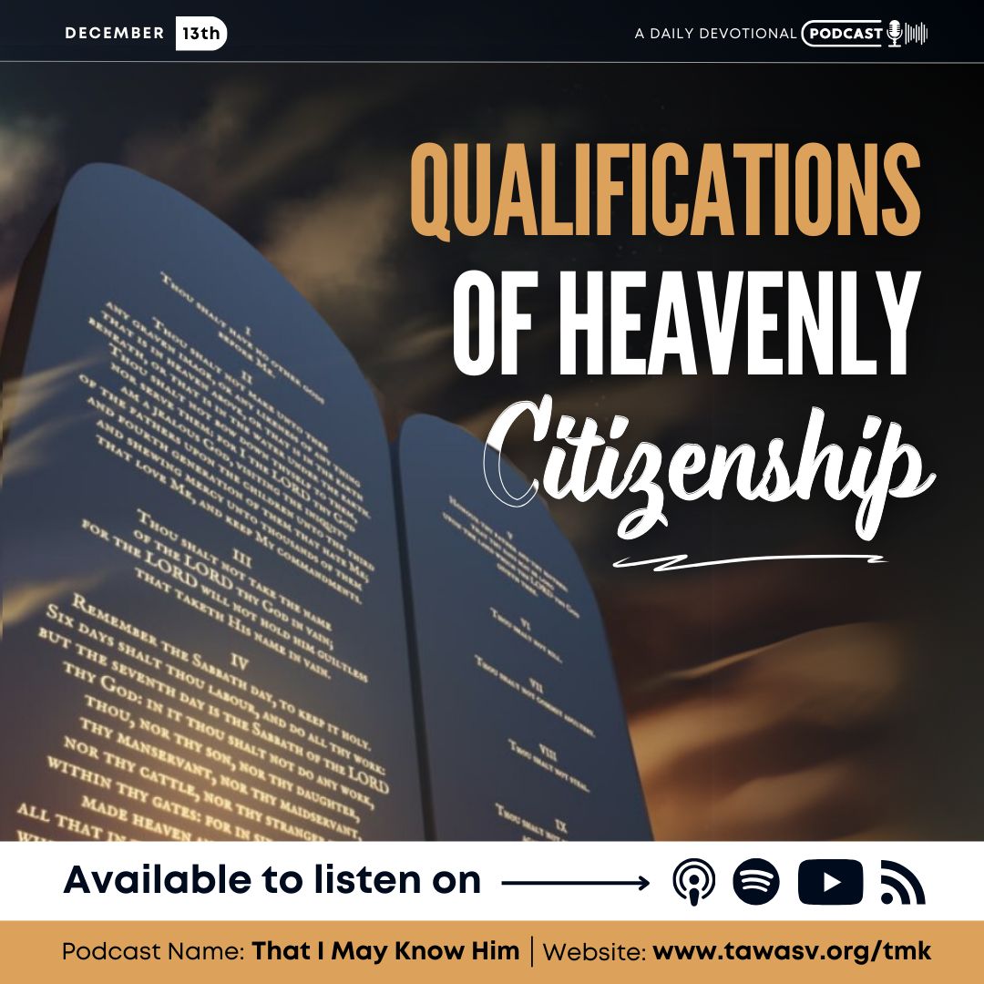 Qualifications of Heavenly Citizenship, December 13 episode artwork